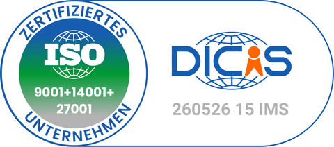 ISO-zertifiziertes Unternehmen: ISO 9001, 14001 & 27001